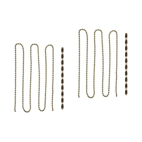 OUNONA 2pcs 1 Meter Pull Chain Replacement Pull Chain with 20PCS Connection Buckles for Ceiling Fan Light Lamp (Copper)