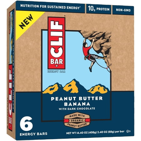 (3 pack) (3 Pack) Clif BarÃÂ® Peanut Butter Banana with Dark Chocolate Energy Bars 6-2.4 oz. Bars