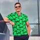 thumbnail image 4 of Fotbe Green Broccoli Camiseta Polo de Golf para Hombre con Estampado – Camisa Deportiva Transpirable con Cuello Abotonado-Large, 4 of 6