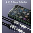 thumbnail image 2 of Lightning Headphone Jack Adapter (2in1)for iPhone 14 pro max for iPad Splitter Charging Aux Dongle Audio Converter for Apple MFi Certified Cable Headset Lighting Dual Port Earphones Charger Connector, 2 of 7