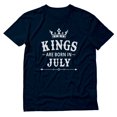 thumbnail image 1 of Tstars Mens Birthday Gift for Mens Kings Are Born in July Birthday Gift for Men Birthday Party B Day T Shirt, 1 of 6