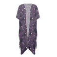 thumbnail image 2 of SCRAWLGOD Raven Rose Clock Print Swimsuit Coverup for Women Casual Quick Dry Beach Cover Up Lightweight Long Bathing Suit Cover Up, 2 of 6