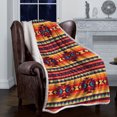 American Tribal Pattern Winter Warm Blanket for Bed Wool Throw Blankets