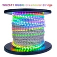 thumbnail image 4 of Green Black Wire Full Dream Color LED Strip String Fairy Lights WS2811 RGBIC Addressable Individually 5V Decorate Christmas tree, 4 of 5