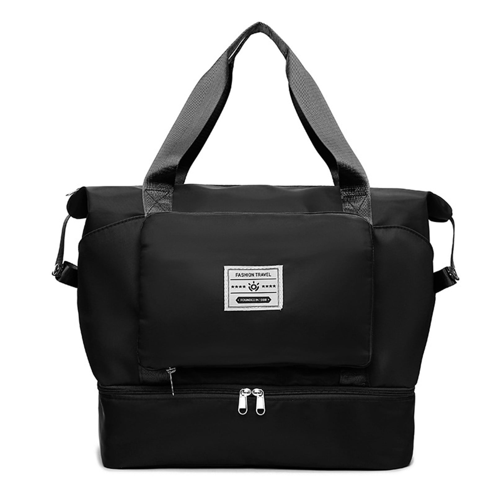 Large Travel Tote Bag, Expandable Gym Tote Bag,Carry On Overnight Bags For Women With Trolley Sleeve Wet Pocket,travel Duffel BagsTravel