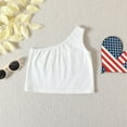 thumbnail image 6 of Fesfesfes Kids 4th of July Outfit 2pcs Clothes Sets 4th Of July Striped Star Flare Pants Outfits 3-4 Years, 6 of 9