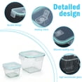 thumbnail image 3 of Pethiy Glass Food Storage Containers with Airtight Lids, 2-Pack (160ml & 750ml) - Microwave & Dishwasher Safe, BPA-Free Leak-Proof Meal Prep Jars for Picnics, Baby Food & Salads, 3 of 7