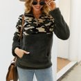 thumbnail image 2 of Jersey de retales de camuflaje para mujer, sudadera de retazos de camuflaje con cremallera de manga larga y bolsillo para primavera Otoño Invierno OD verde S, 2 of 8