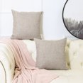 thumbnail image 3 of SHANLUO Throw Pillow Covers 16x16 - Decorative Pillows for Couch Set of 2 Rustic Burlap Linen Cushion Cover Large Accent Pillowcase for Bedding, Home Decor, Sofa, Bed Outdoor Farmhouse Fall Khaki, 3 of 6