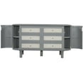 thumbnail image 4 of JERFIT Full Murphy Bed with Storage Cabinet, Space Saving Wall Bed with Woven Rattan Doors, Modern Fold Up Bed Frame for Home Office, Guest Room, Gray, 4 of 10