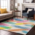 thumbnail image 7 of Addison Rugs Mayfield Premium Machine Washable Transitional Stripes White Rectangle Rug, 10' X 14' Machine Washable Transitional Stripes White Oversized Sherpa Throw Blanket, 7 of 7