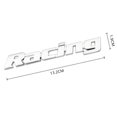 thumbnail image 3 of WANNGWE Car Trunk Side Fender Tailgate 3D - Racing Metal Logo [Silver] DHN-178 (One Pack) WJ99-3410, 3 of 5