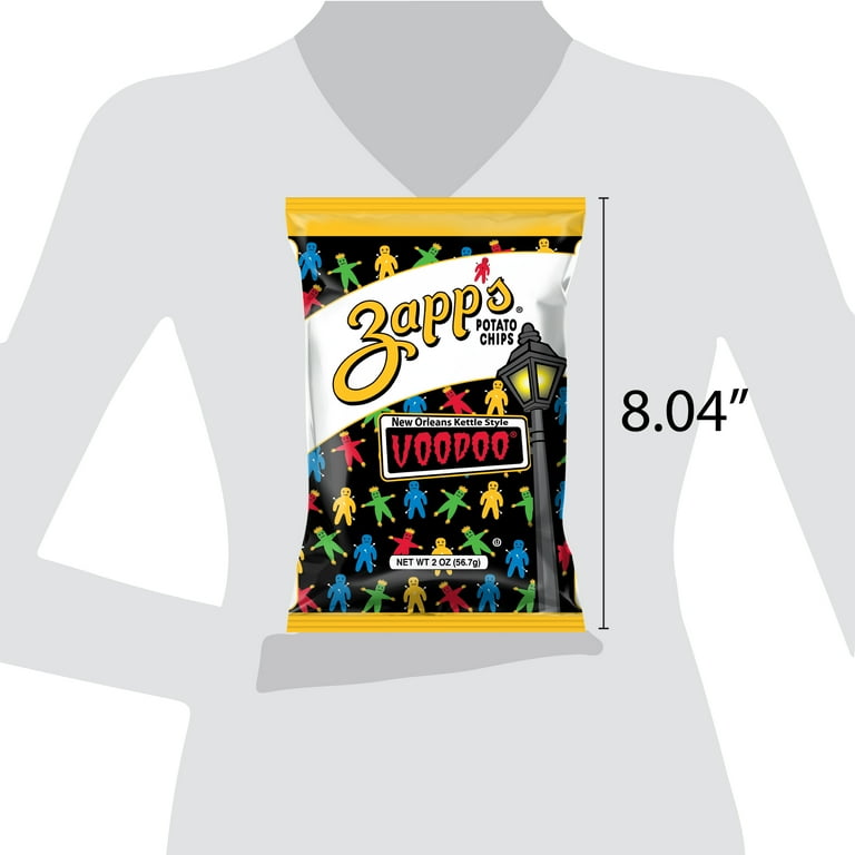 Zapp's Voodoo New Orleans Kettle Style Potato Chips, Spicy, Salt