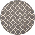 thumbnail image 3 of SAFAVIEH Newport Joselyn Geometric Cotton Area Rug, Grey/Ivory, 5' x 5' Square, 3 of 10