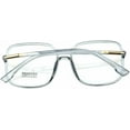 thumbnail image 4 of Woman's New Retro Blue Light Blocking Glasses Big frame Nerd Eyeglasses Frame Anti Blue Ray Computer Game Glasses Gray, 4 of 13