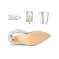 thumbnail image 2 of BLISSFUL STEP Pointed Toe Stiletto Heels Knee High Boots for Women, 2 of 6