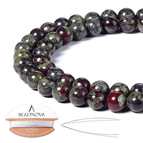 Gemstone Beads for Jewelry Making Sold per Bag 5 Strands Inside African Blood Jasper 4mm