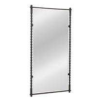 Creative Co-Op Cast Metal Framed Tall Wall Mirror, Black