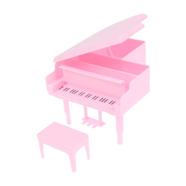 Piano en miniatura para casa de muñecas a escala 1:12, muebles en miniatura, regalos para niñas, decoración del hogar, instrumento musical para la
