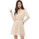 thumbnail image 1 of Dde San Patricio GargantilDe Mujer Con Cuello En V Vintage Acampanado Dorado Metálico Brillante EstrelVestido Acampanado Beige M, 1 of 6