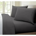 thumbnail image 2 of 400 Thread Count - Boat Sheet Set 4 Piece - 100% Egyptian Cotton - 12" Deep Pocket - Extra Soft and Luxury - Universal - XL - V Berth Size Fits Perfectly - Dark Gray Solid., 2 of 5