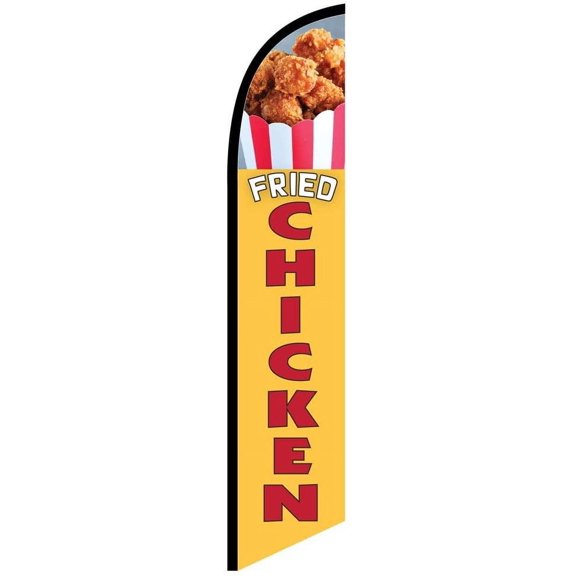 Fried Chicken Feather Banner Swooper Flag, Replacement Banner Only