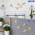thumbnail image 3 of 5  Pcs Wooden Bird Wall Art Wood Flying Birds Wall Decor Rustic Folk Art Scandinavian Home Decor for Gift Living Room Bedroom Kitchen Office(Black), 3 of 6