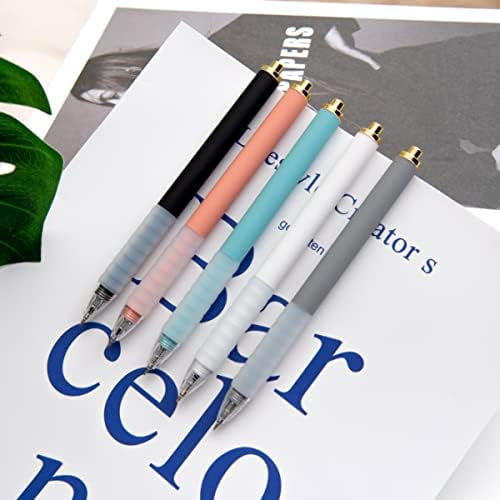 YNGLLC Ballpoint Pens Medium Point 1mm Black Ink Work Pen with Super Soft Grip Ball Point Pen for Men Women Retractable Office Pens (Gold Clip-12 count)