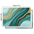 thumbnail image 5 of Teal Marble Gold Wave Pattern Summer Placemats Table Placemats Set Of 6-Linen Kitchen Washable Placemats Table Mats 11.8"x17.7" Non-Slip Heat Resistant, 5 of 5
