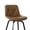 Darkbrown, variant on ClinQ 26 inch Swivel Counter Height Bar Stool Set of 3, Faux Leather Seat with Metal Legs and Back, Black