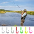 thumbnail image 3 of sunsanly 20/30/50Pcs 3/4/5/6/7CM Soft Worm Lure Colorful Silicone Curly Tail Fishing Bait Freshwater Saltwater Universal Bass Perch Fishing Accessories, 3 of 8