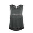 thumbnail image 1 of Mindfulness Women's Fashion Sleeveless Muscle Tank Top Tee Charcoal Grey X-Large, 1 of 4