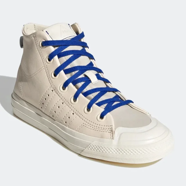 NWB Ad-id-as Pharrell Williams Nizza Hi RF Shoes 8.5 Leather PW Ecru Tint FX8010