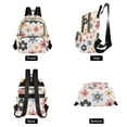 thumbnail image 4 of FORMRS Mini Backpack Purse for Women Quilted Travel Daypack Casual Shoulder Bag, Beige Retro Flower, 4 of 7