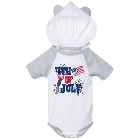 

Inktastic 4th of July with Fireworks American Flag and Rocket Gift Baby Boy or Baby Girl Bodysuit