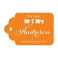 thumbnail image 1 of 100 PCS Mr & Mrs Custom Made Hang Tags Personalized Wedding Favor Gift Paper Tags, 1 of 1