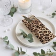 thumbnail image 3 of Cloth Napkins Set of 4 - 20x20 Inches, Leopard Printed Washable Reusable Table Napkins, Modern Animals Textured Brown Soft & Absortbent Dining Napkin for Party Wedding Hotel Restaurant, 3 of 8