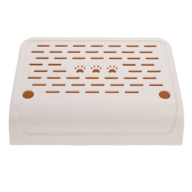 Raindrops Sturdy Plastic Cat Ramp for Litter Box with Pedal Step Easy Access for Small Cats
