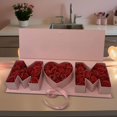 thumbnail image 2 of simhoa Mom Letter Shaped Empty Flower Box Mother's Day Fillable Souvenir Gift Box for Pink, 2 of 8