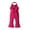 Rose Red, variant on Infant Baby Girl Clothes Solid Jumpsuit Sleeveless Ruffle Halter Bodysuit Bell-Bottoms Pants Outfits Set Pink 3-6 Months