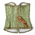 thumbnail image 4 of JFGHDG Renaissance Corset Women's Bustiers & Corsets Corset Shapewear Cute Corset Bustier Shapewear Short Corset with Straps Green 6xl, 4 of 6