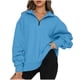 thumbnail image 2 of Puntoco Blusa de manga larga con solapa y cremallera de color sólido para mujer Puntoco Puntoco-4814, 2 of 6