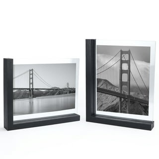 Mixoo 4x6 Picture Frames 2 Pack - Rustic Wooden Photo Frame L-shape Double  Sided Frames Vertical & Horizontal Display for Table Top or Desktop