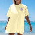 thumbnail image 5 of Womens Tops Beach Oversized Graphic Print Tees For Vintage Baggy Aesthetic Beige Womens T Shirts L, 5 of 6