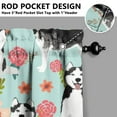 thumbnail image 5 of Tropical Floral & Palm Leaf Kitchen Curtains 3-Piece Set - Colorful Boho Tier Curtains for Small Windows, Farmhouse Valance Included, Machine Washable, 5 of 5