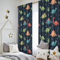 thumbnail image 5 of Blackout Kids Curtains,DarkBlue Dinosaurs Leaves Pattern Childrens Insulated Curtains Set Of 2,Bedroom Essentials,Toddler Room Decor 52"x84", 5 of 5