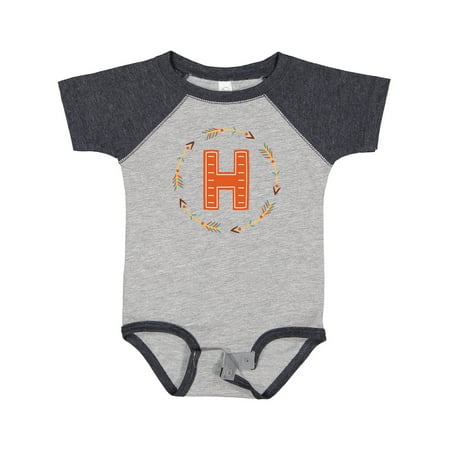 

Inktastic Letter H Tribal Arrow Monogram Gift Baby Boy or Baby Girl Bodysuit