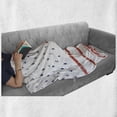 thumbnail image 6 of American Soft Flannel Fleece Blanket, Vector Grunge Texture Flag of United States of America Illustration, Cozy Plush for Indoor and Outdoor Use, 60" x 80", White Blue and Vermilion, by Ambesonne, 6 of 6