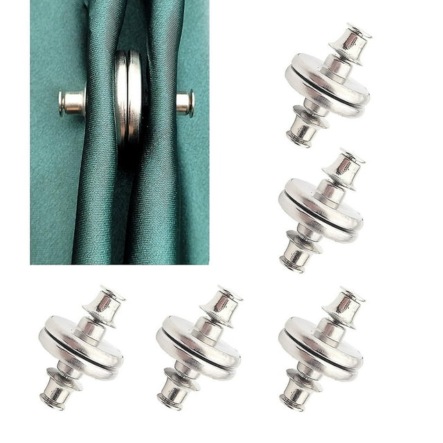 10 Pcs Aimants de Rideau Fermeture avec Aimants de Poids de Rideau Bouton Rideau Magnétique Retenue Bouton Empêcher la Lumière de Fuir