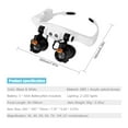 thumbnail image 3 of Homgeek Headband Magnifier Eye Loupes Eyeglass Style Hands-Free Magnifying Glass Multiple Magnifications with Warm and Cool LED Lights, 3 of 7
